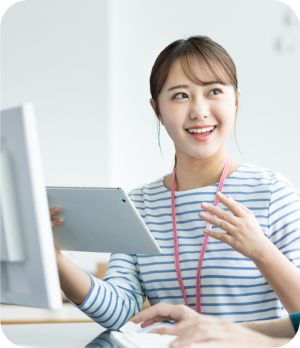 専門スタッフによる個別就労支援の様子