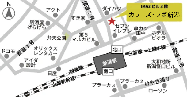就労移行支援 カラーズラボ新潟の地図
