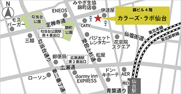 就労移行支援 カラーズラボ仙台の地図